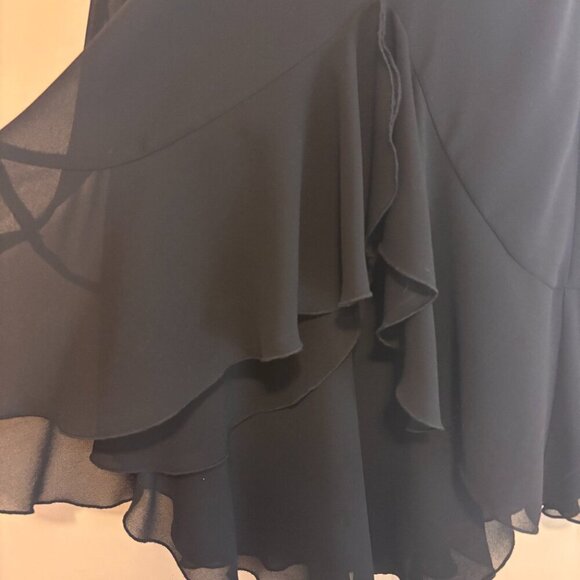 Vintage Joseph Ribkoff Womens Size 8 Black Sheer Layered Skirt 100% Polyester - Picture 3 of 5